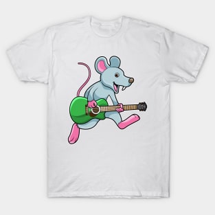 Mouse at Music with Guitar T-Shirt